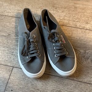Superga Men's Charcoal Canvas Sneakers